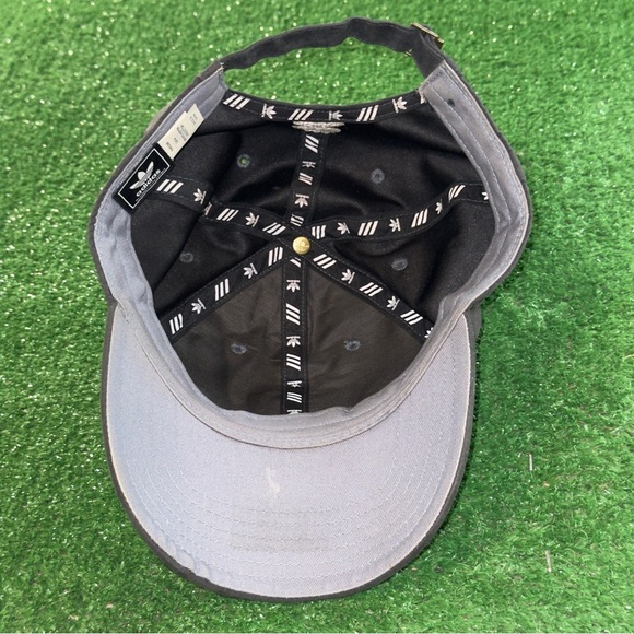 Adidas Gray Trefoil Logo Hat Classic Style Suede Men’s Adjustable Strap - Picture 4 of 5